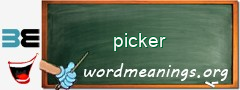 WordMeaning blackboard for picker